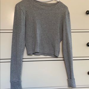 Gray waffle TNA long sleeve